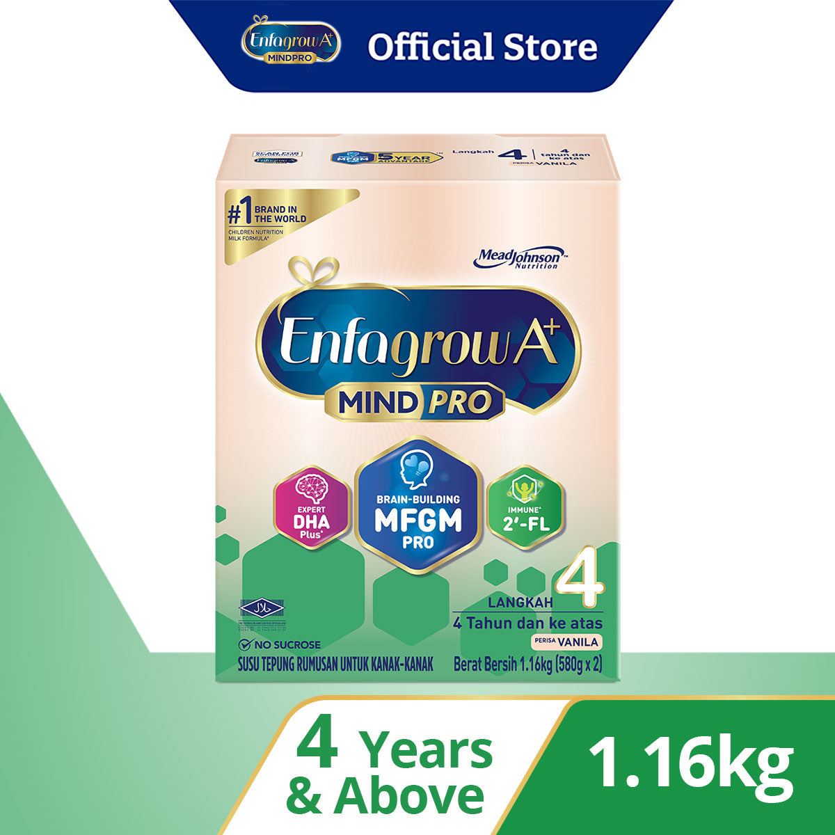 Enfagrow A+ Mindpro 2FL Step 4, VANILLA, 1.16Kg