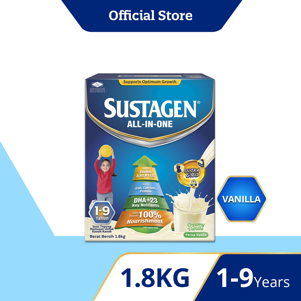 Sustagen All In One Vanilla, 1.8kg